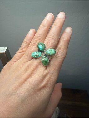 Sonoran Gold Solid 925 Sterling 4 stone ring size 7-10 adjustable ring